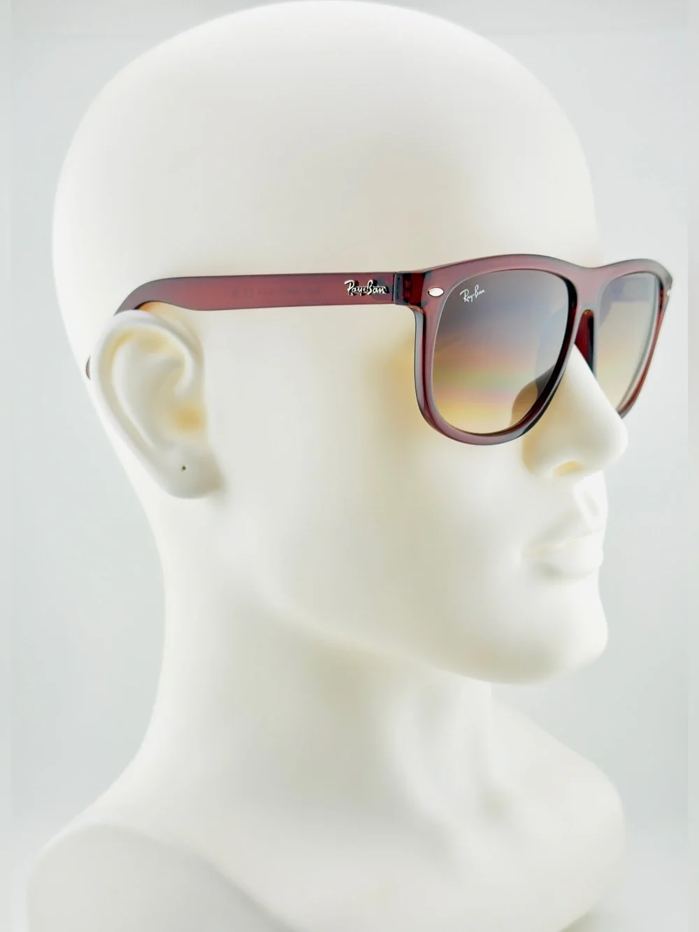 Ray-Ban Boyfriend Sunglasses RB4147 Oversized 65mm Brown Frame Gradient Lenses